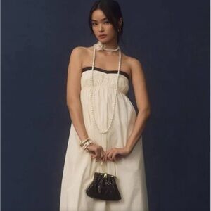 Maeve Women's Strapless Pintuck Open-Back Dress size S